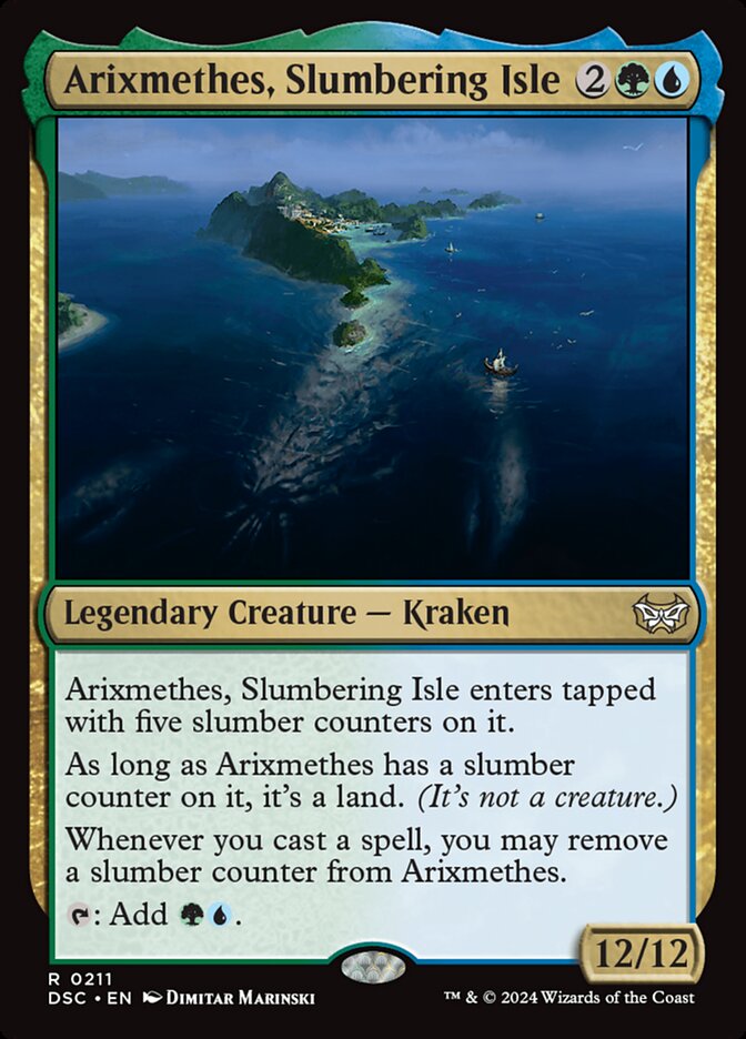 Arixmethes, Slumbering Isle (Duskmourn: House of Horror Commander)