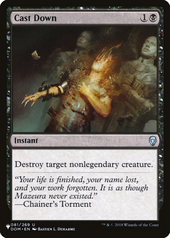 Cast Down (The List)