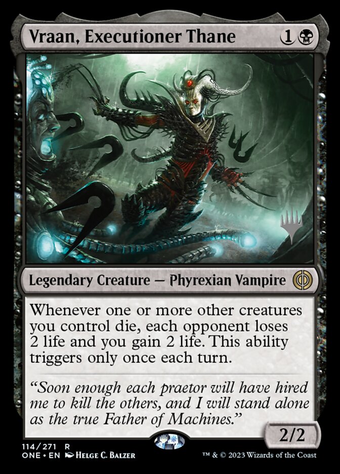 Vraan, Executioner Thane (Phyrexia: All Will Be One Promos)