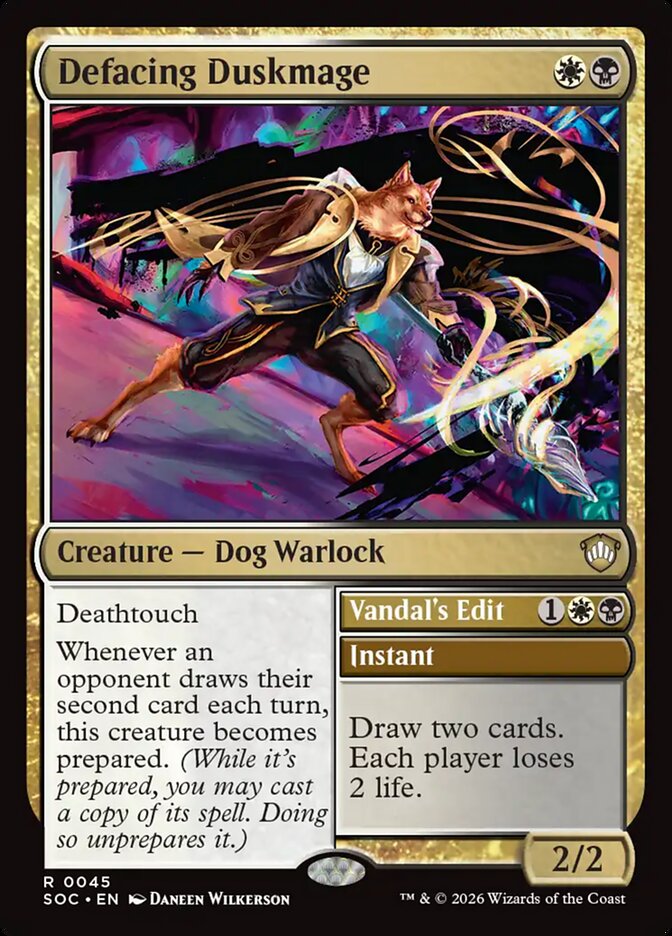 Defacing Duskmage // Vandal's Edit (Secrets of Strixhaven Commander)