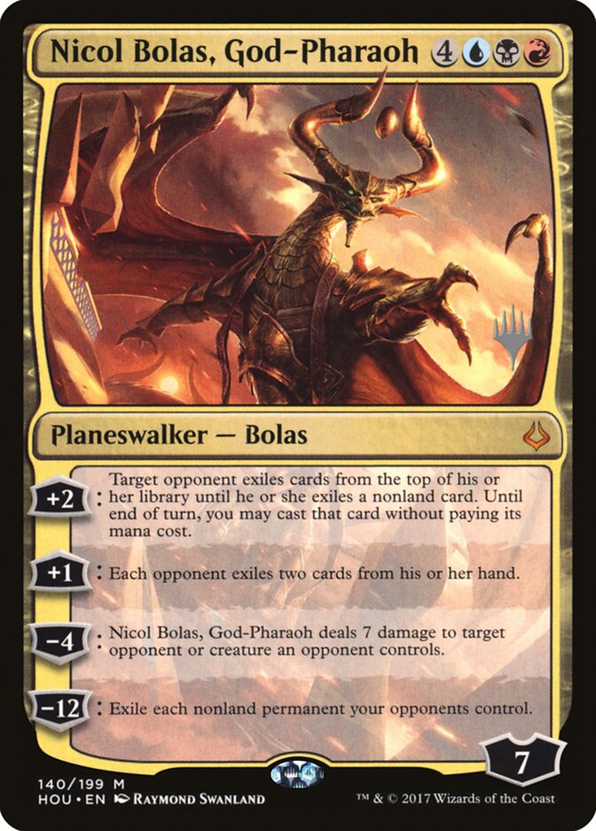 Nicol Bolas, God-Pharaoh (Hour of Devastation Promos)
