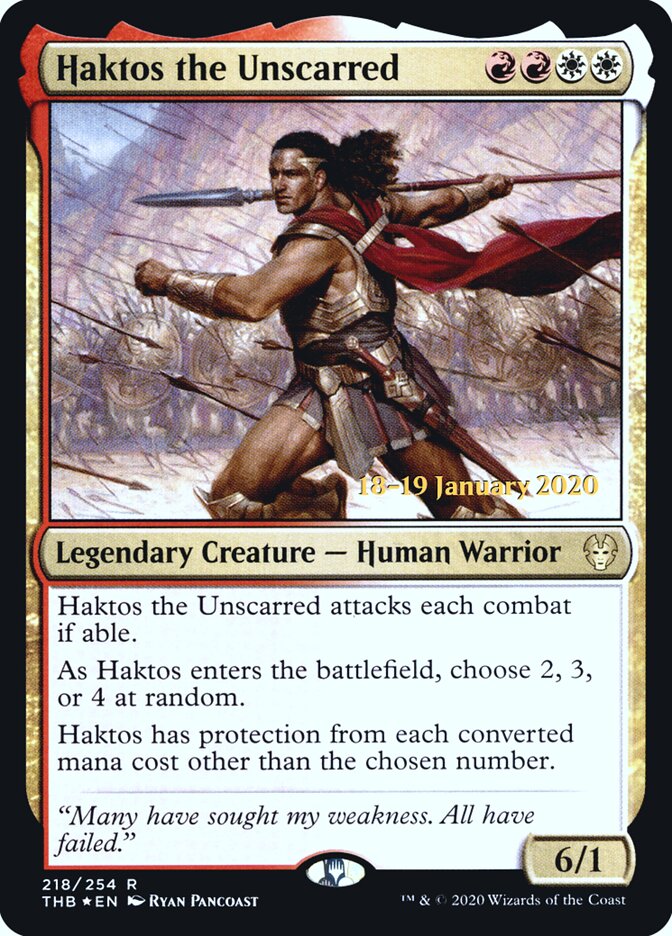 Haktos the Unscarred (Theros Beyond Death Promos)
