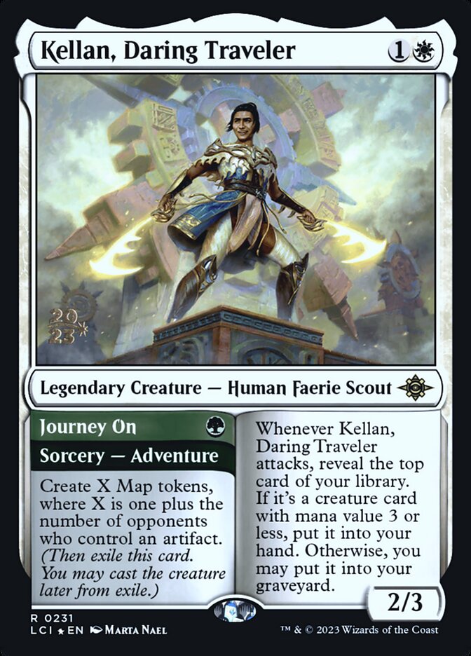 Kellan, Daring Traveler // Journey On (The Lost Caverns of Ixalan Promos)