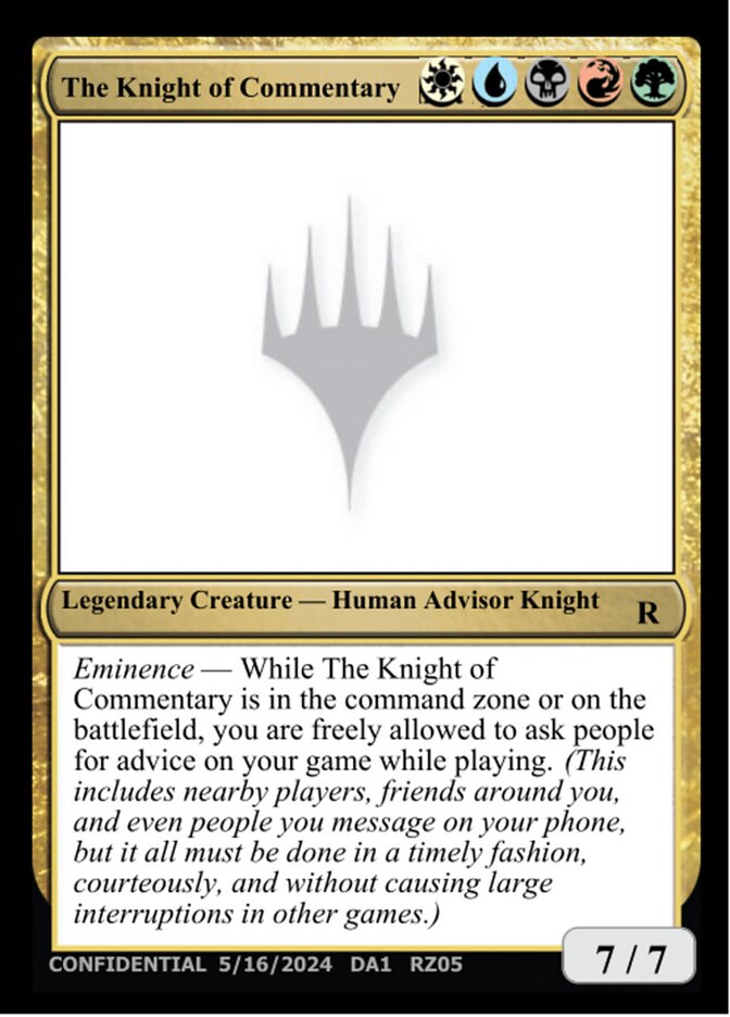 The Knight of Commentary (Unknown Event)