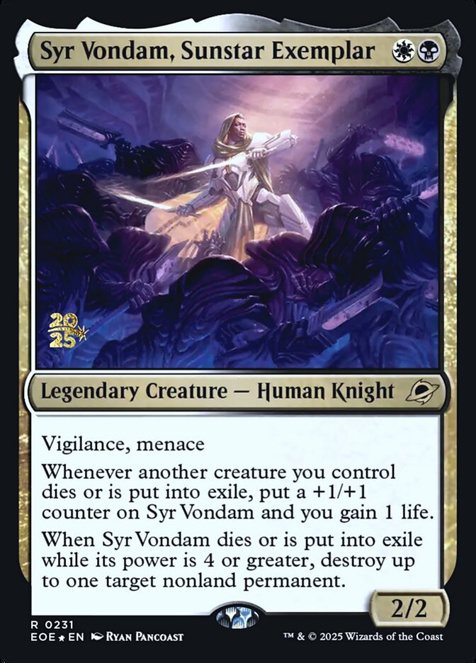Syr Vondam, Sunstar Exemplar (Edge of Eternities Promos)