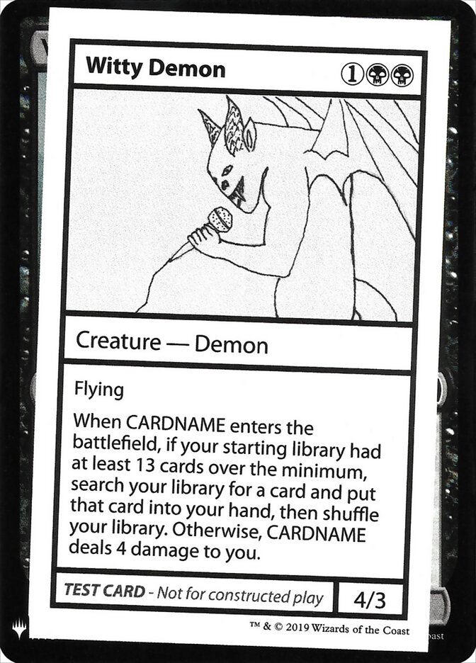 Witty Demon (Mystery Booster Playtest Cards 2019)