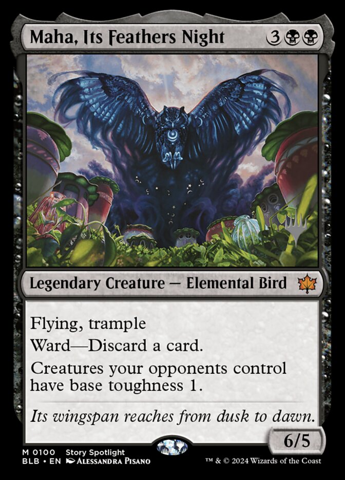 Maha, Its Feathers Night (Bloomburrow Promos)
