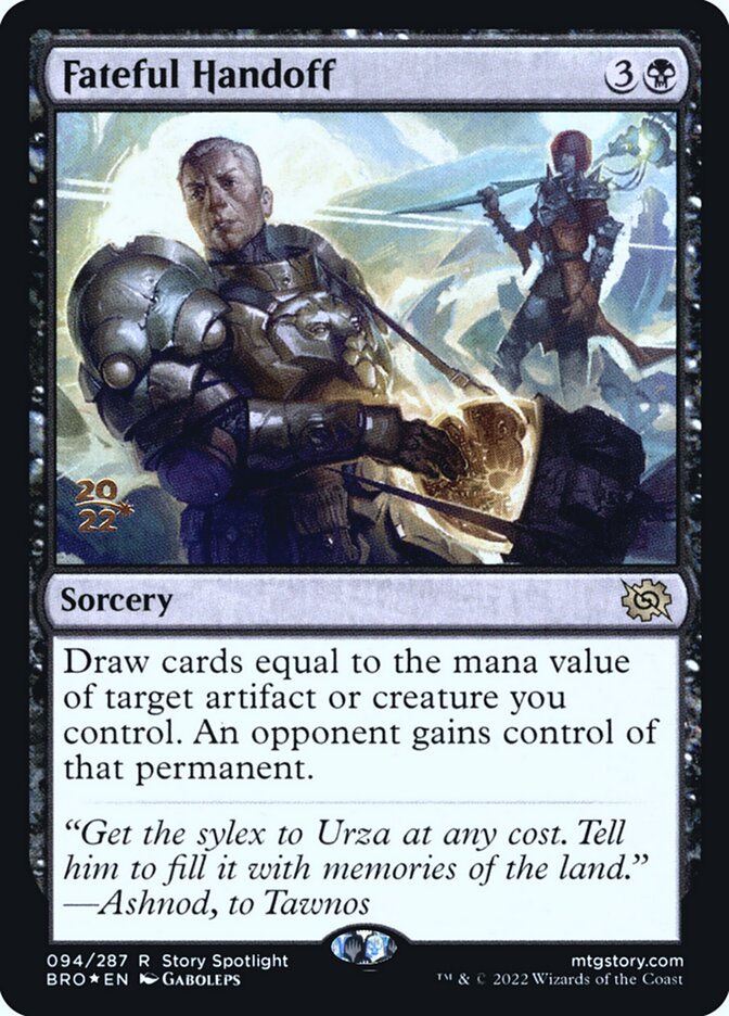 Fateful Handoff (The Brothers' War Promos)