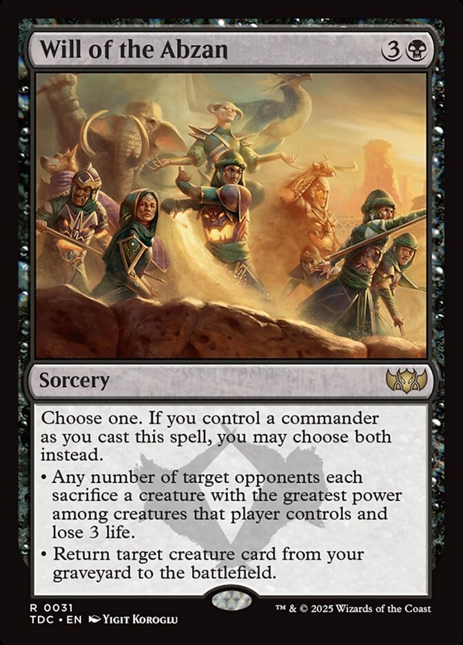 Will of the Abzan (Tarkir: Dragonstorm Commander)