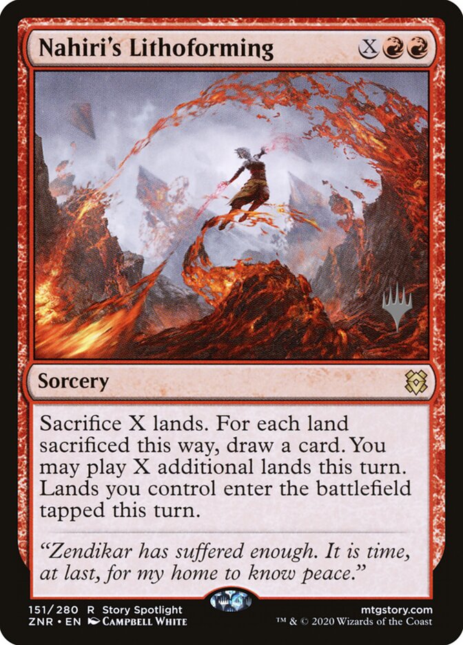 Nahiri's Lithoforming (Zendikar Rising Promos)