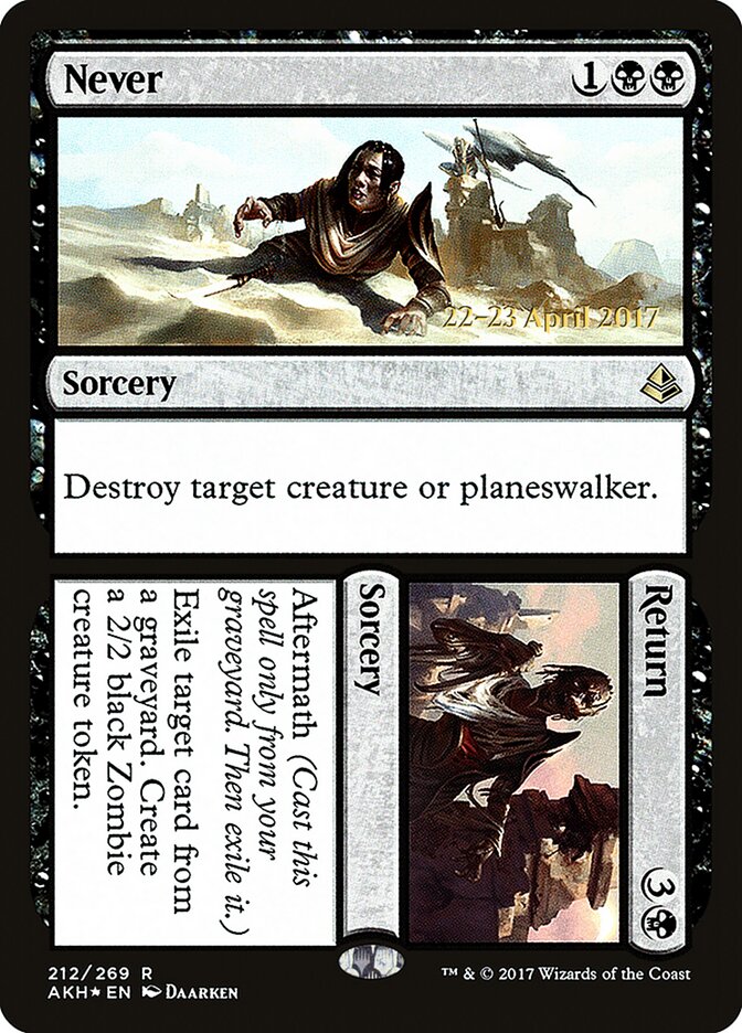 Never // Return (Amonkhet Promos)