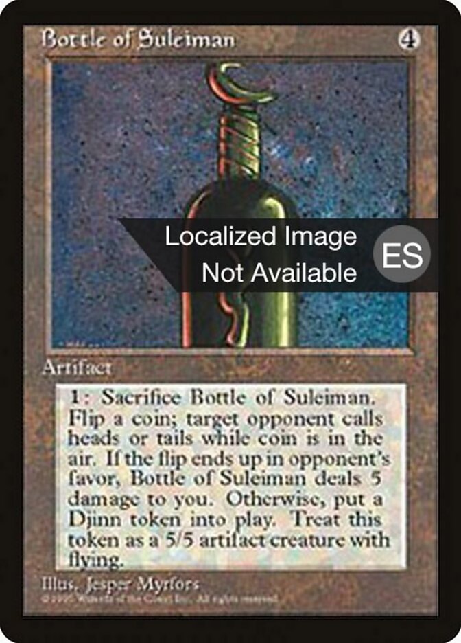 Bottle of Suleiman (Fourth Edition Foreign Black Border)