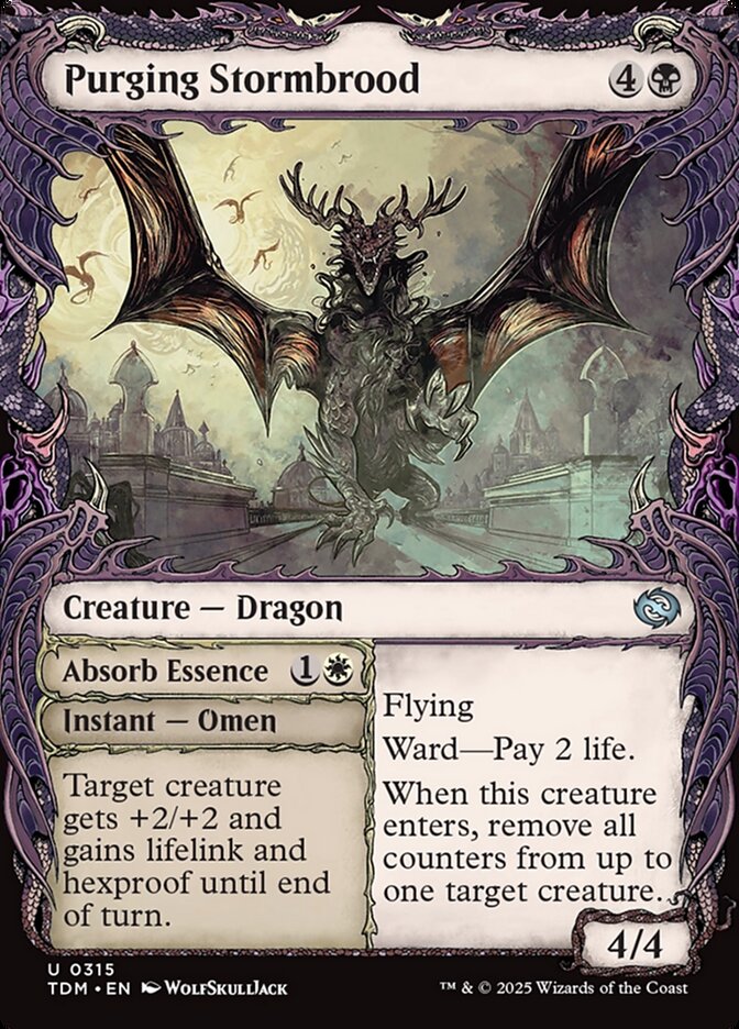 Purging Stormbrood // Absorb Essence (Tarkir: Dragonstorm)