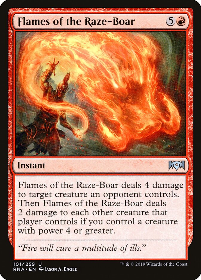 Flames of the Raze-Boar (Ravnica Allegiance)