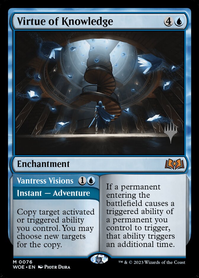 Virtue of Knowledge // Vantress Visions (Wilds of Eldraine Promos)
