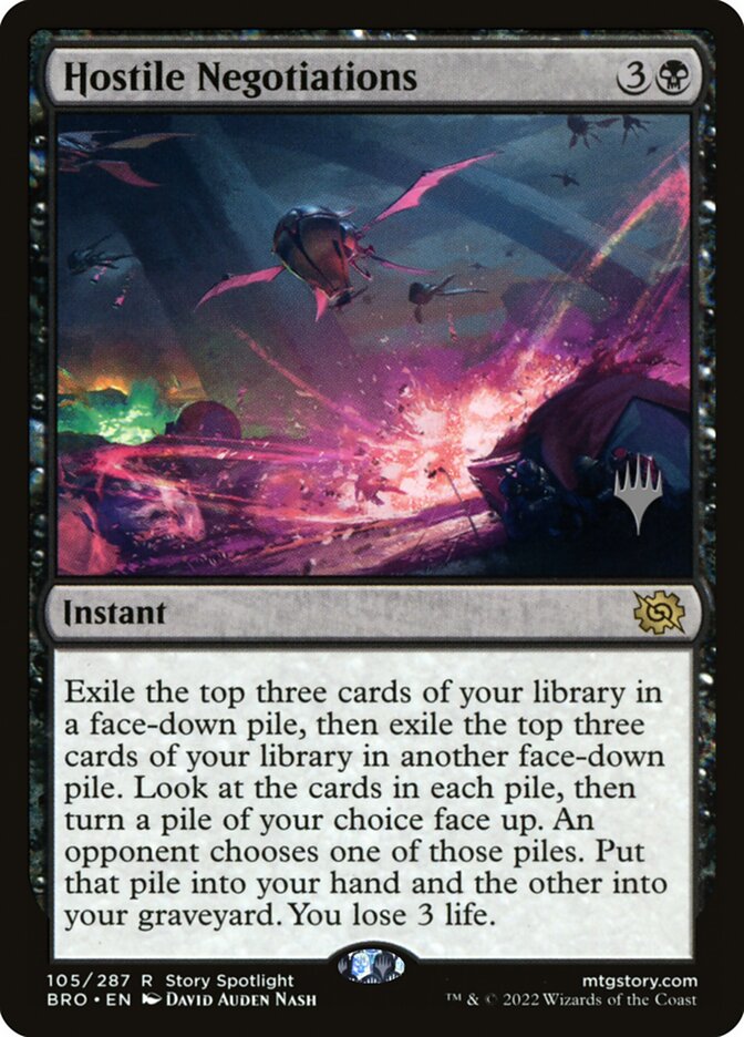 Hostile Negotiations (The Brothers' War Promos)