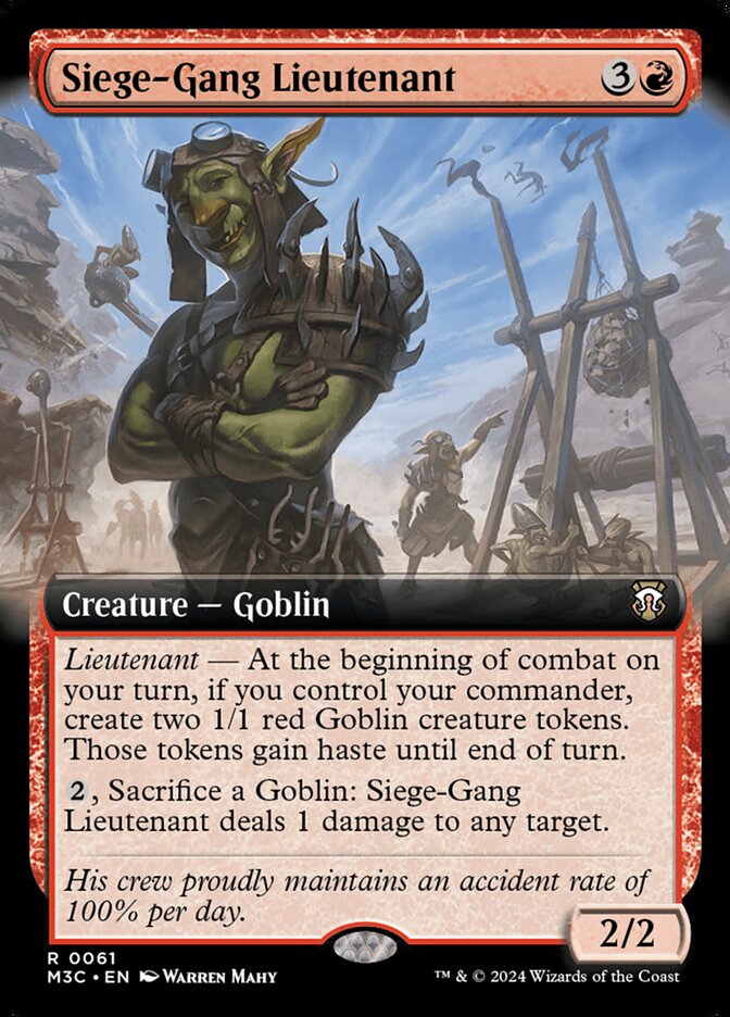Siege-Gang Lieutenant (Modern Horizons 3 Commander)