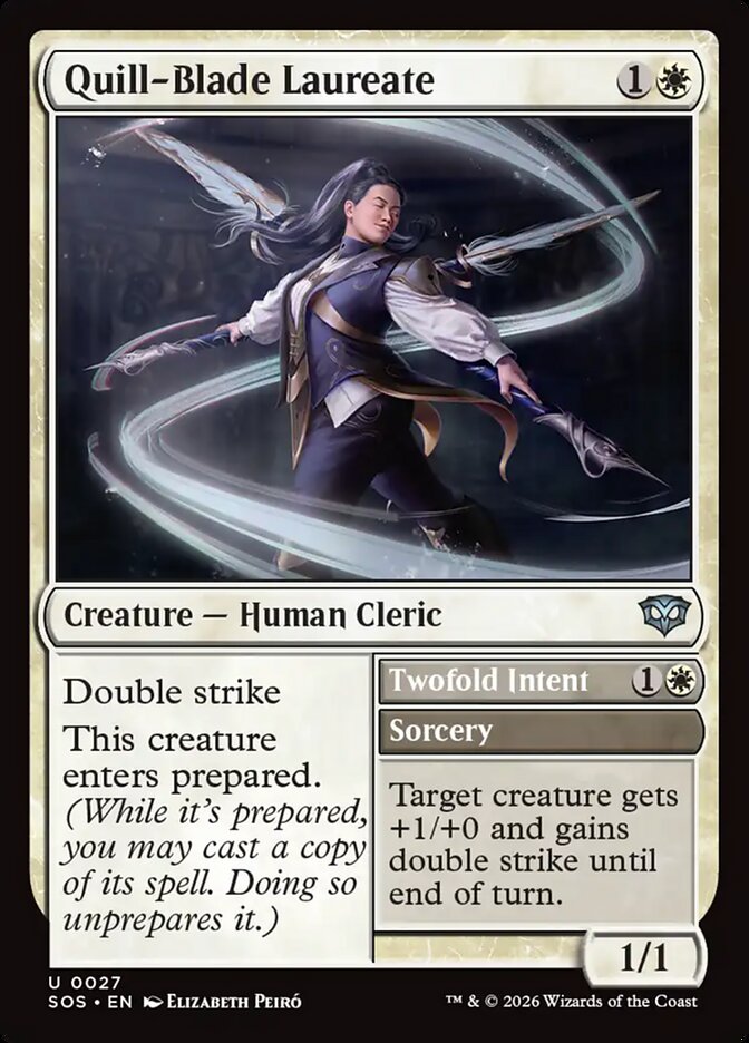 Quill-Blade Laureate // Twofold Intent (Secrets of Strixhaven)