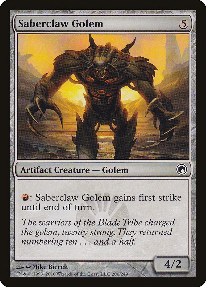 Saberclaw Golem (Scars of Mirrodin)