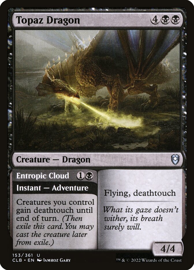 Topaz Dragon // Entropic Cloud (Commander Legends: Battle for Baldur's Gate)