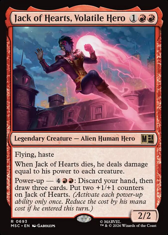Jack of Hearts, Volatile Hero (Marvel Super Heroes Commander)