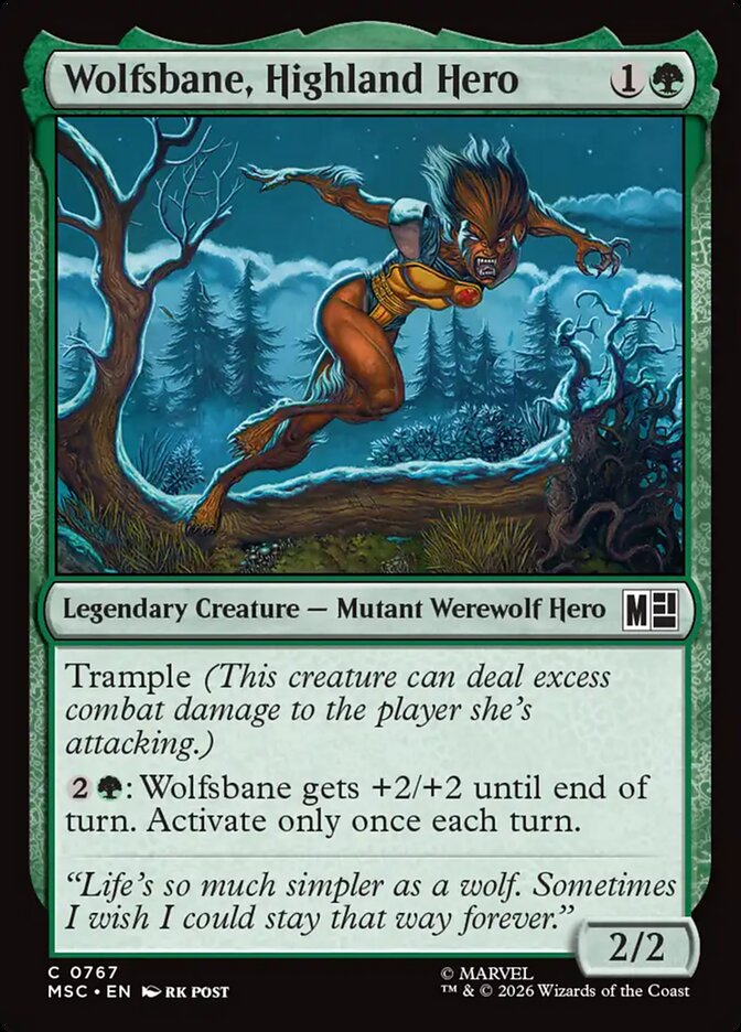 Wolfsbane, Highland Hero (Marvel Super Heroes Commander)