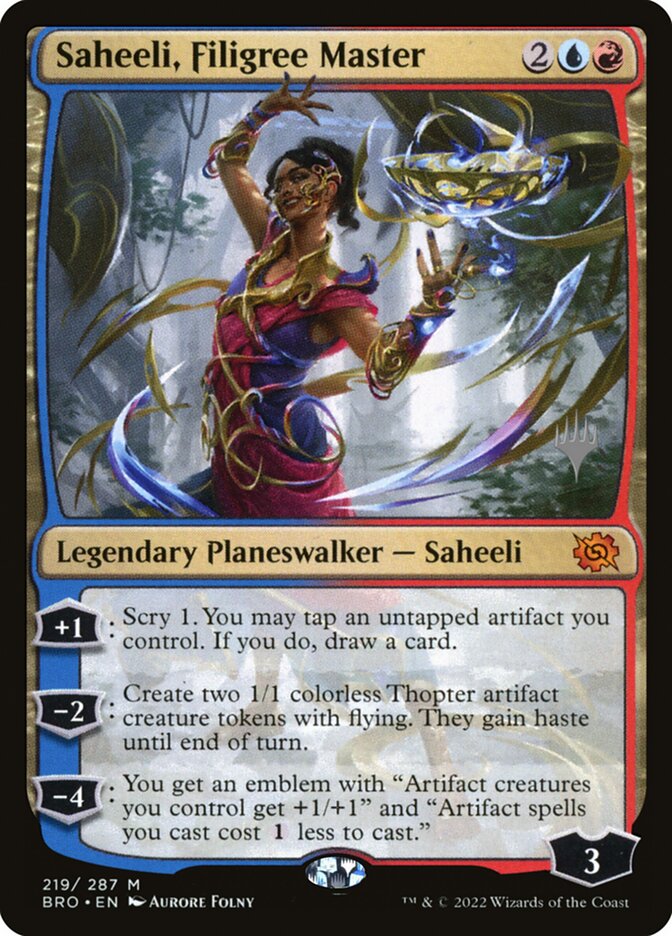 Saheeli, Filigree Master (The Brothers' War Promos)