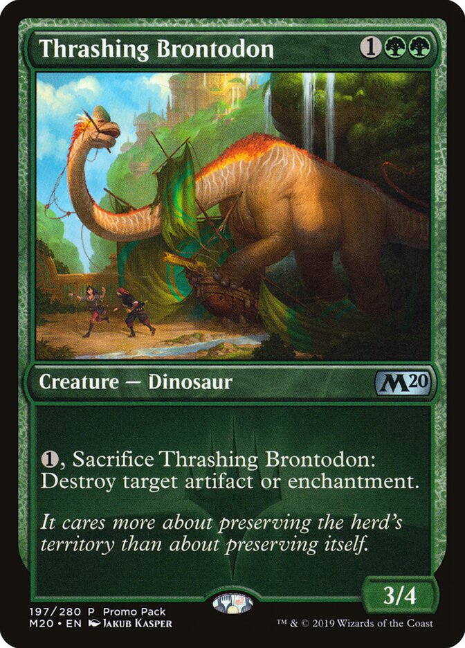 Thrashing Brontodon (Core Set 2020 Promos)