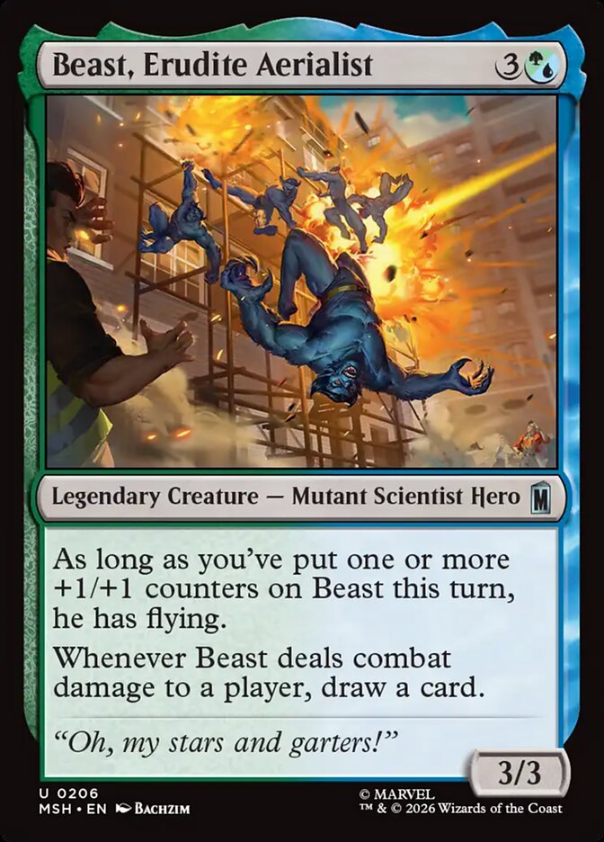 Beast, Erudite Aerialist (Marvel Super Heroes)
