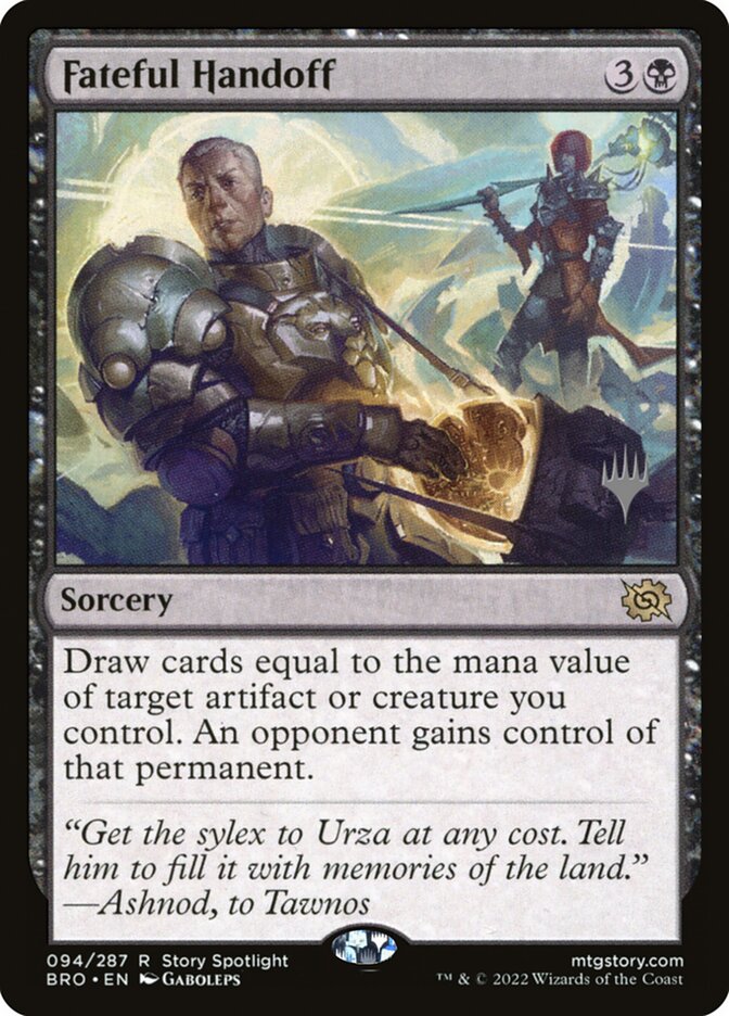 Fateful Handoff (The Brothers' War Promos)
