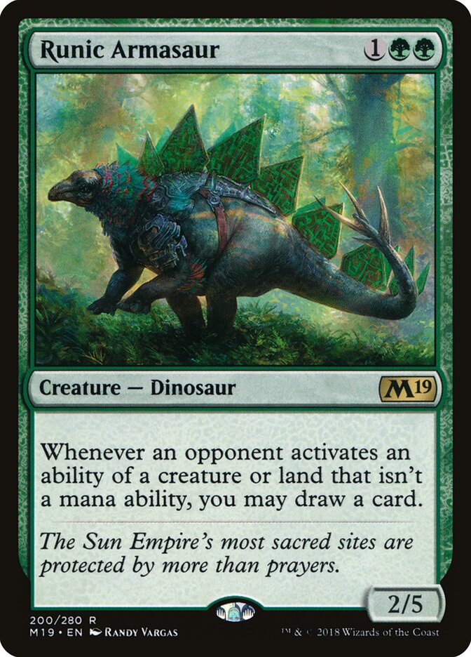 Runic Armasaur (Core Set 2019)