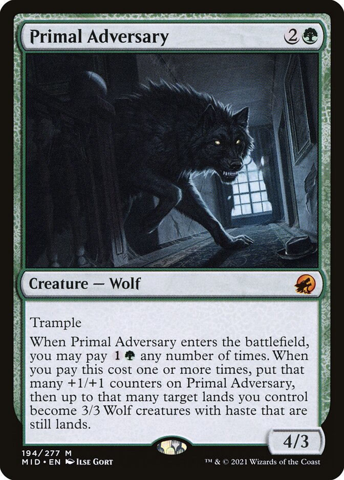 Primal Adversary (Innistrad: Midnight Hunt)