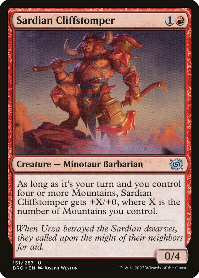 Sardian Cliffstomper (The Brothers' War)