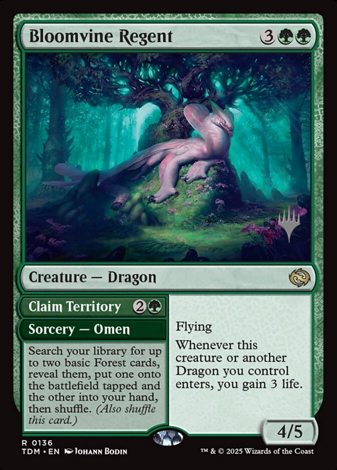 Bloomvine Regent // Claim Territory (Tarkir: Dragonstorm Promos)