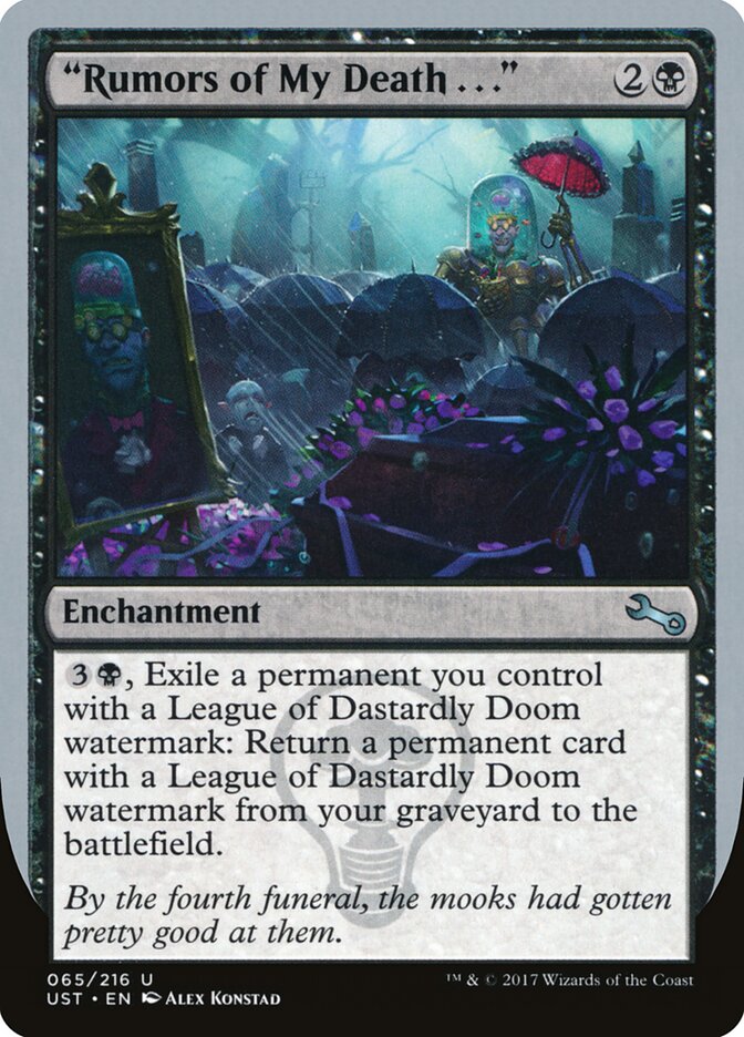 "Rumors of My Death . . ." (Unstable)
