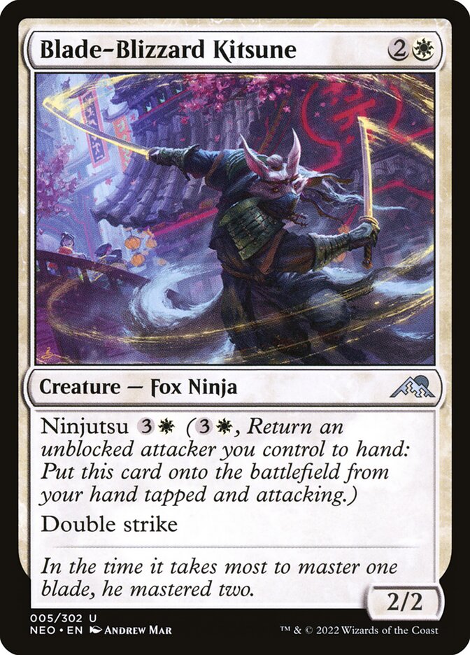 Blade-Blizzard Kitsune (Kamigawa: Neon Dynasty)