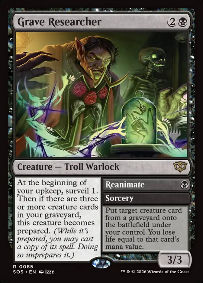 Grave Researcher // Reanimate (Secrets of Strixhaven Promos)