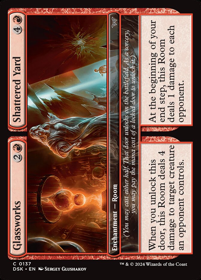 Glassworks // Shattered Yard (Duskmourn: House of Horror)