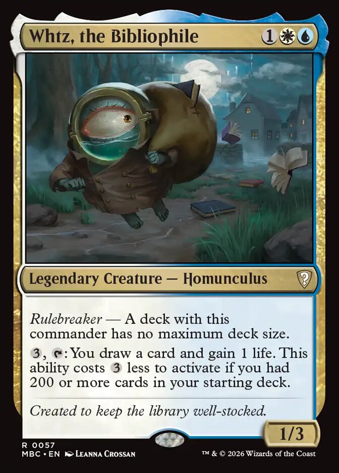 Whtz, the Bibliophile (Mystery Booster Commander Edition)