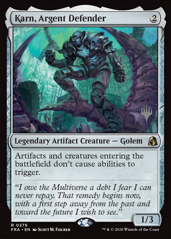 Karn, Argent Defender (Reality Fracture Promos)