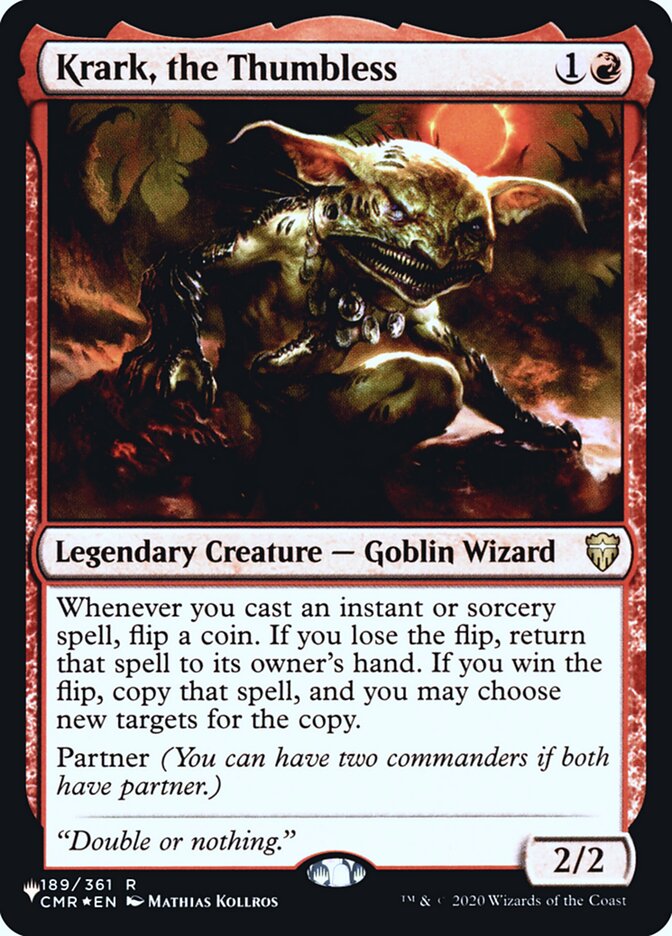 Krark, the Thumbless (The List)