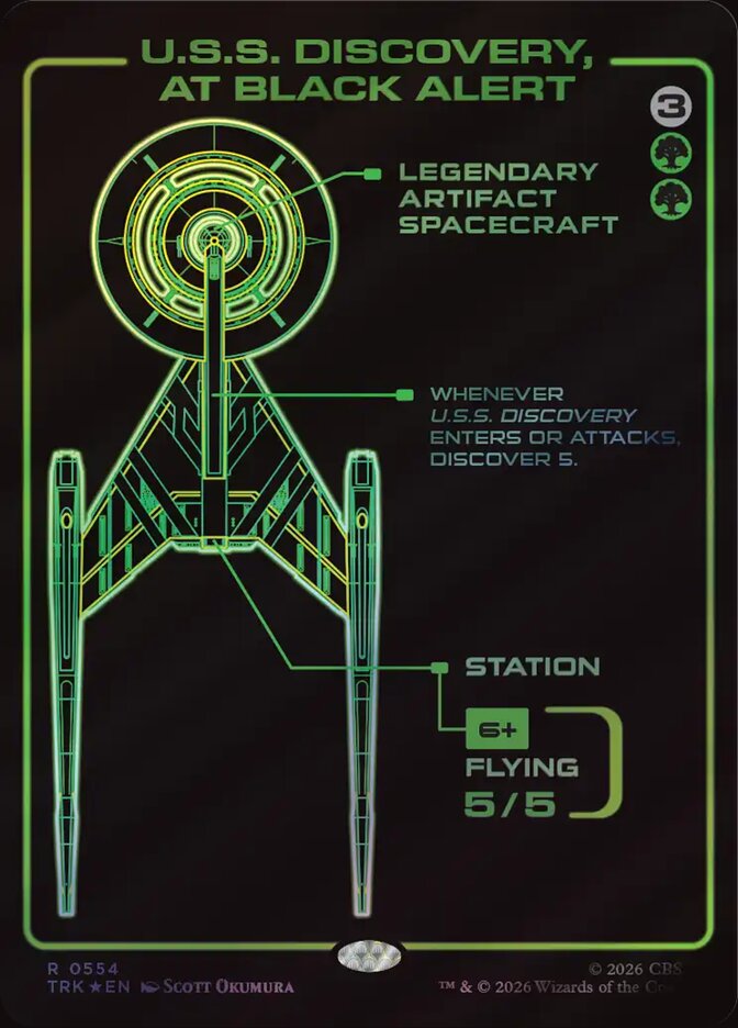 U.S.S. Discovery, at Black Alert (Star Trek)
