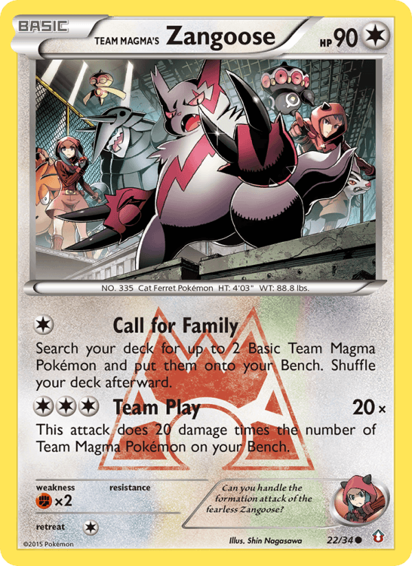 Team Magma's Zangoose (Double Crisis)