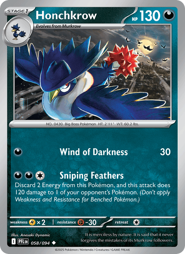Honchkrow (ME02: Phantasmal Flames)