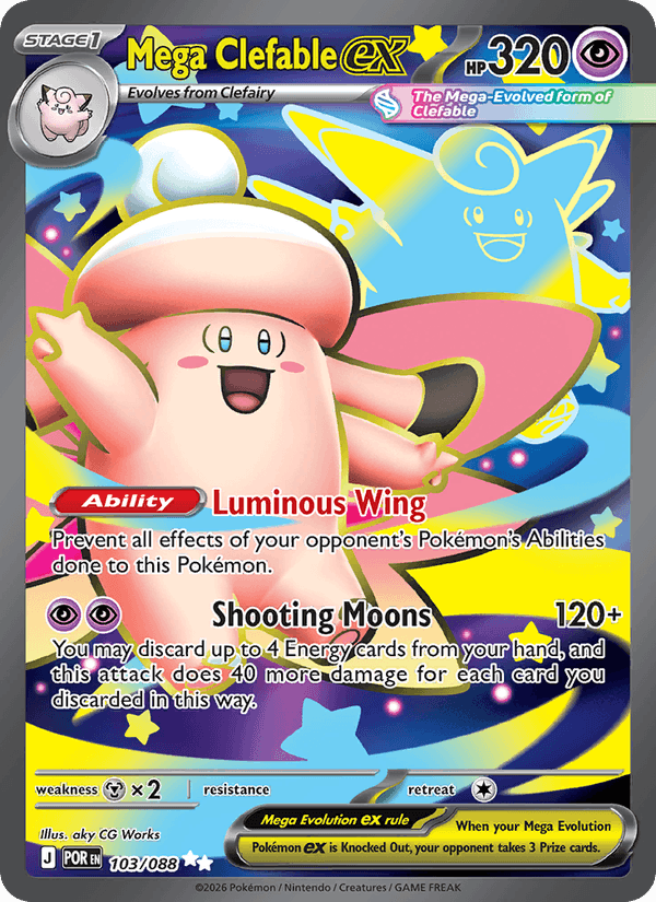 Mega Clefable ex - 103/088 (ME03: Perfect Order)