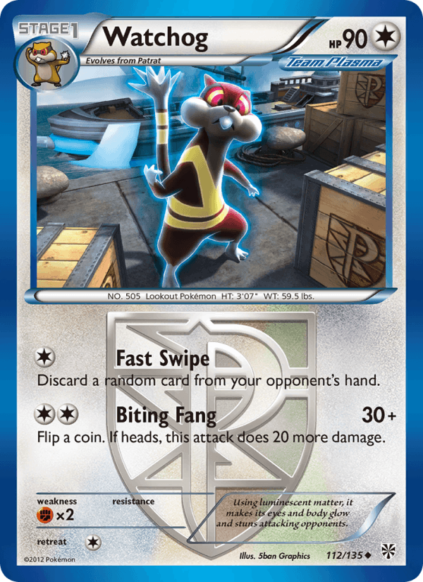 Watchog (Team Plasma) (112) (Plasma Storm)