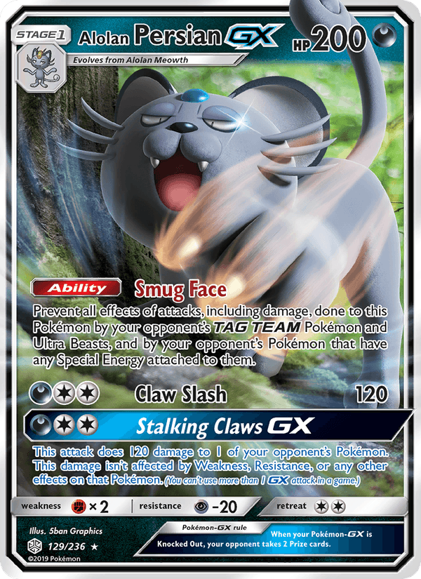 Alolan Persian GX (SM - Cosmic Eclipse)