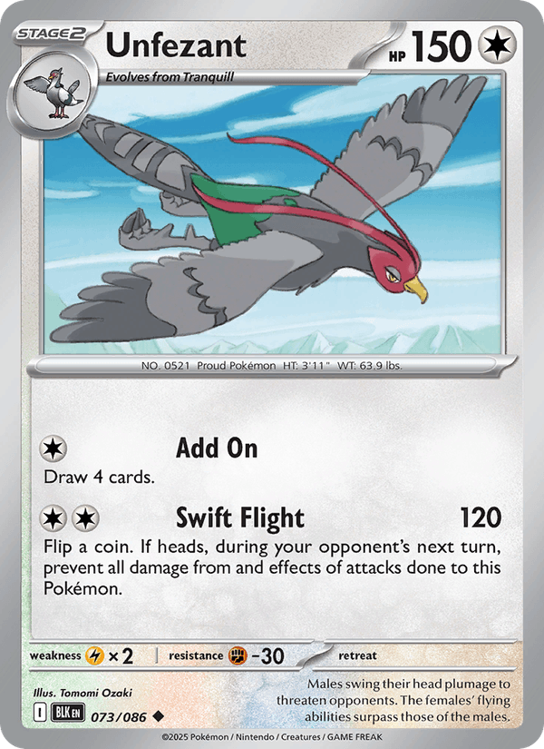 Unfezant (SV: Black Bolt)