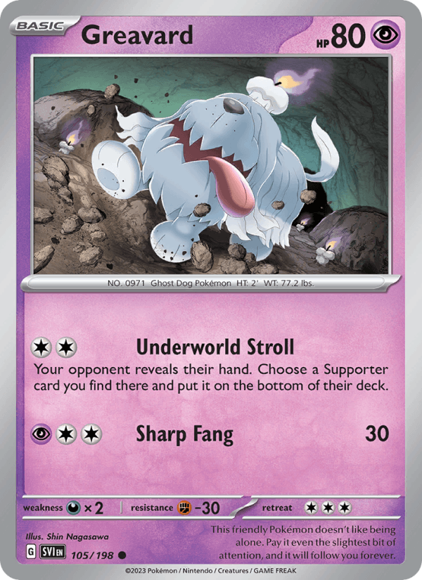 Greavard - 105/198 (SV01: Scarlet & Violet Base Set)