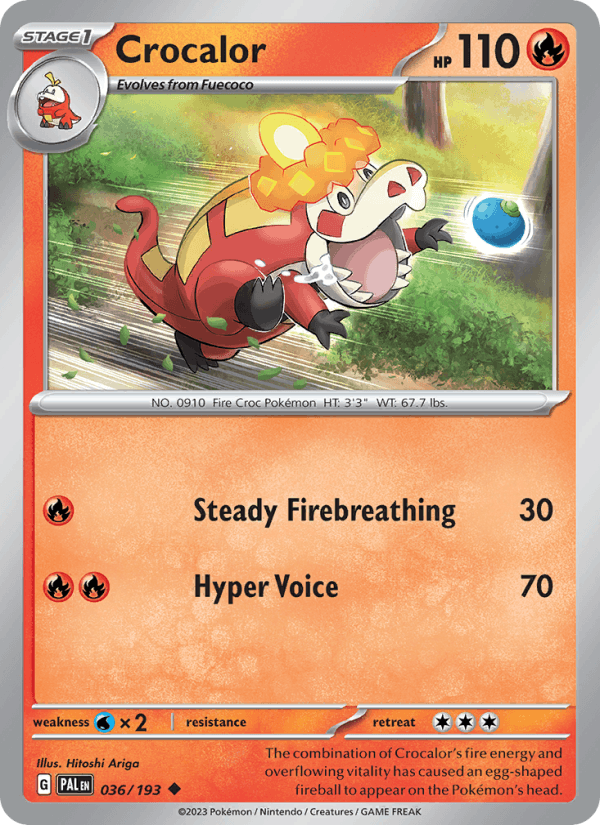 Crocalor - 036/193 (SV02: Paldea Evolved)